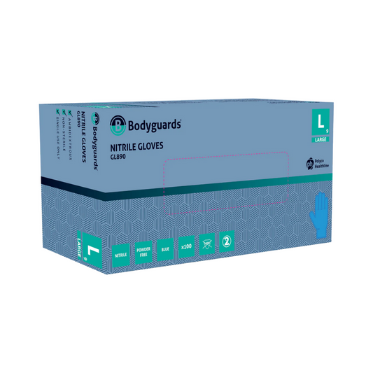 Blue Powder-Free Disposable Nitrile Gloves (100 Pairs)