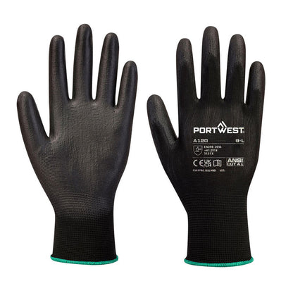 Black PU Palm Gloves (Case of 288 Pairs)