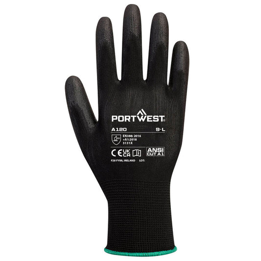 Black PU Palm Gloves (Case of 288 Pairs)